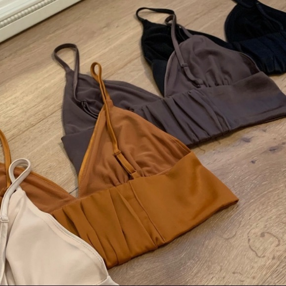 🔃 Reposh - Next Level Satin Bralette | Graphite🖤 - Picture 7 of 8